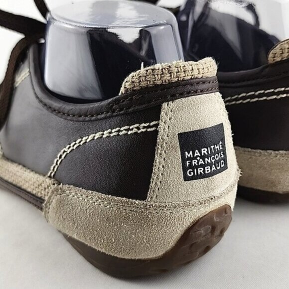 Marithé Francois Gibaud Men's Brown Leather Lace Up Sneakers Size 8.5 - Picture 10 of 16